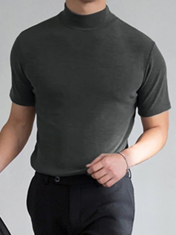 🎁Mens High Neck Slim Fit T-shirt